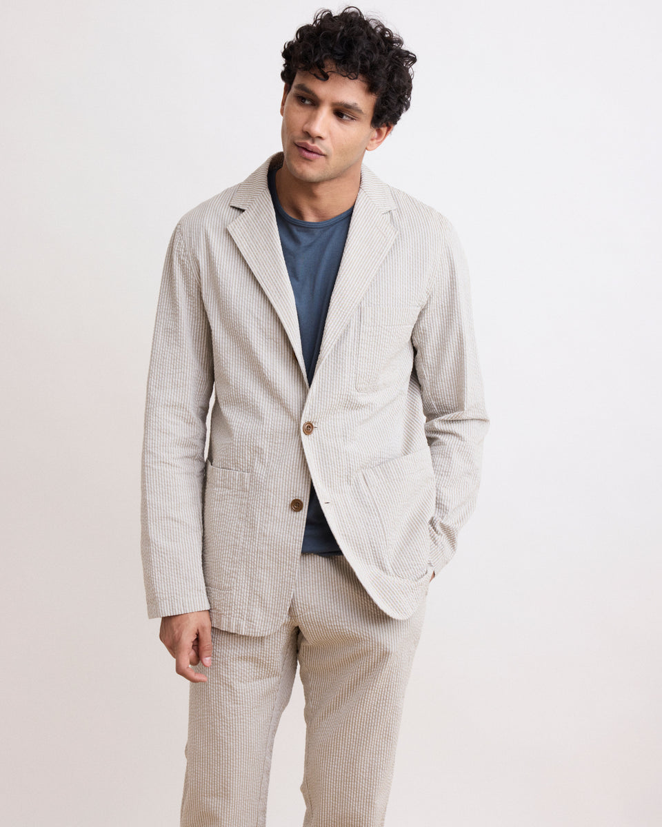 Chaqueta Jobby Seersucker Beige, Hombre - Image principale
