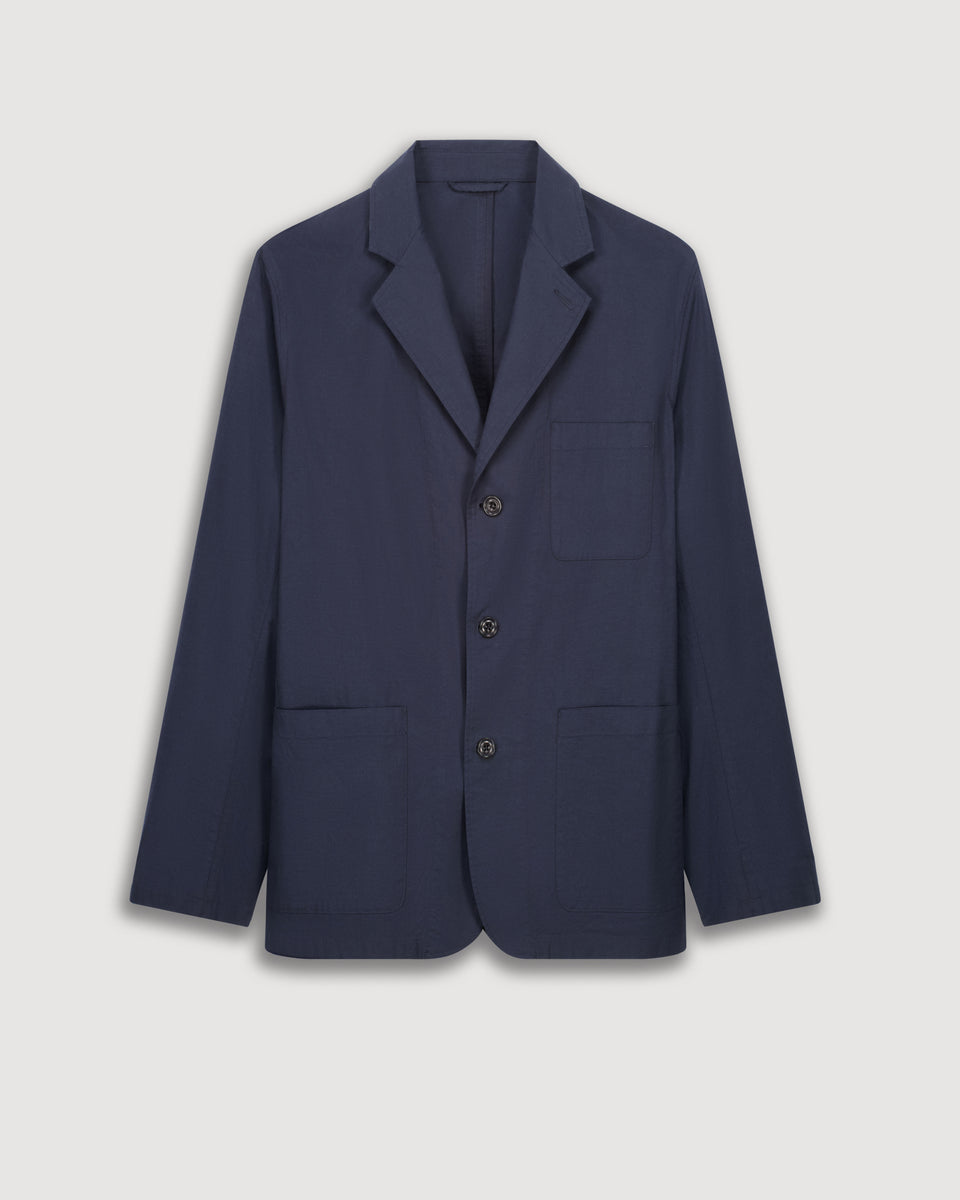 Jonny Men's Deep Blue Fresco Cotton Jacket - Image 3