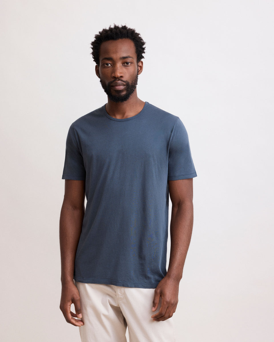 Herren-T-Shirt aus leichtem Baumwolljersey Carbon Light Crew - Image principale