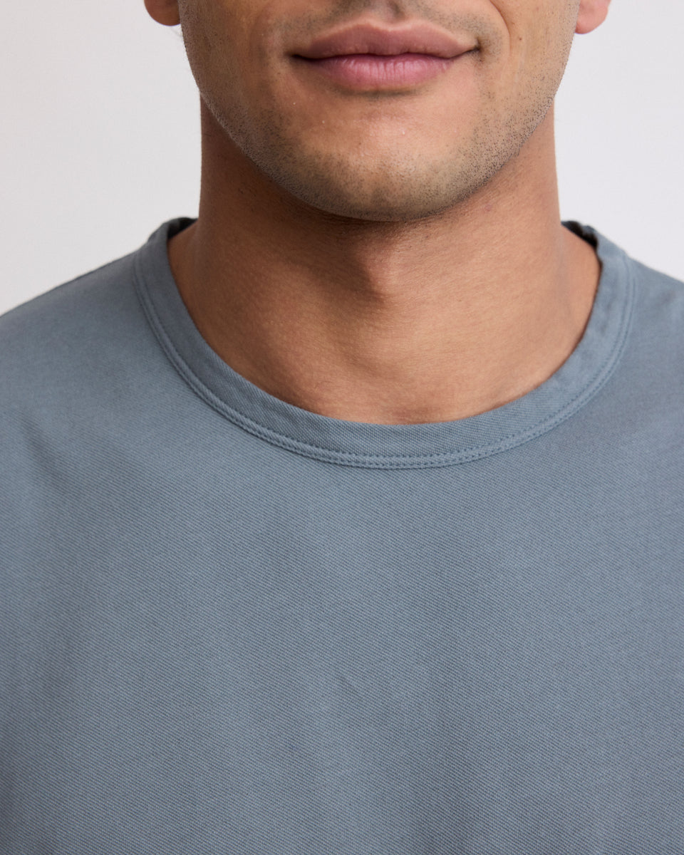 Herren-T-Shirt aus olivgrüner gesteppter Baumwolle - Image 3