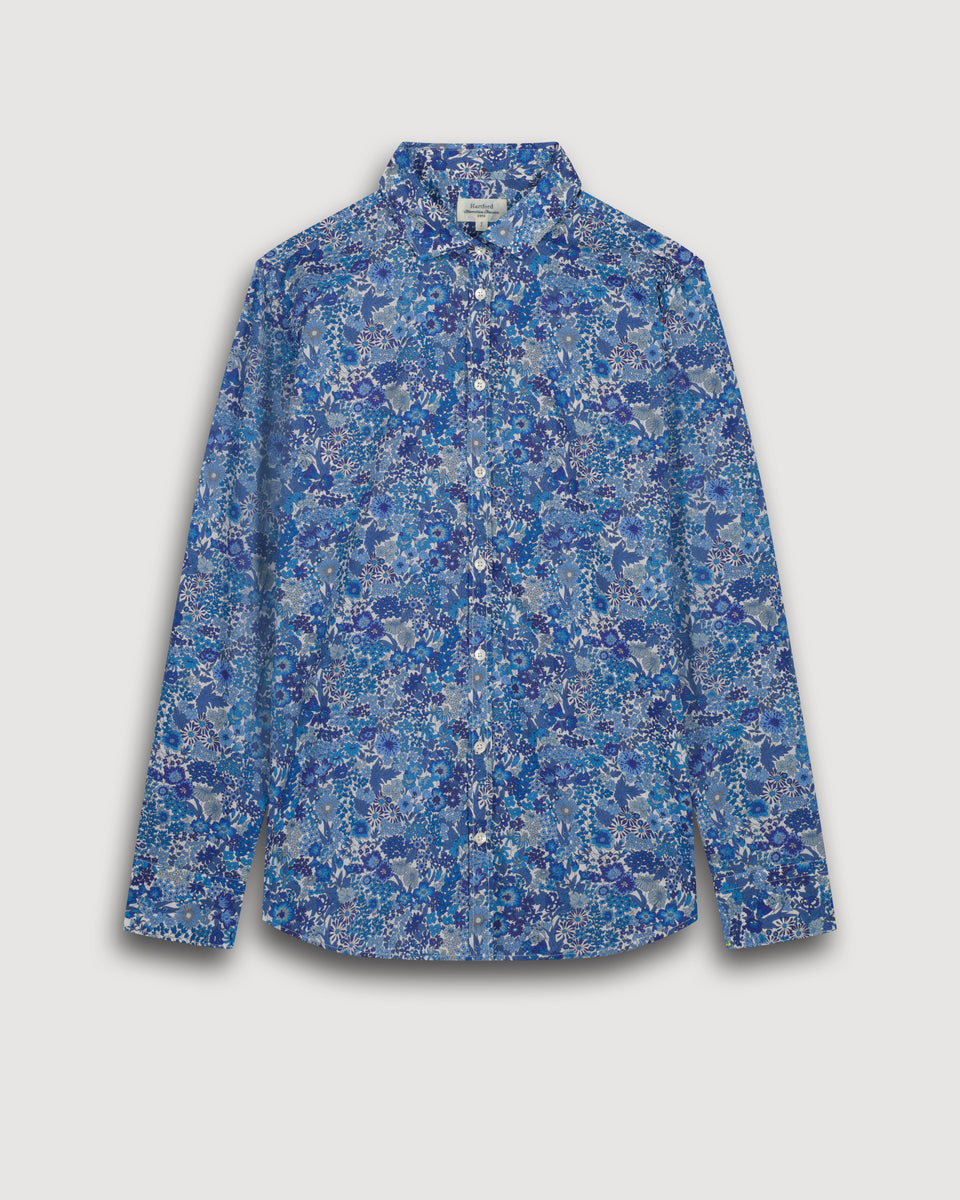 Corazon Women's Blue Liberty Printed Cotton Shirt - Image 3