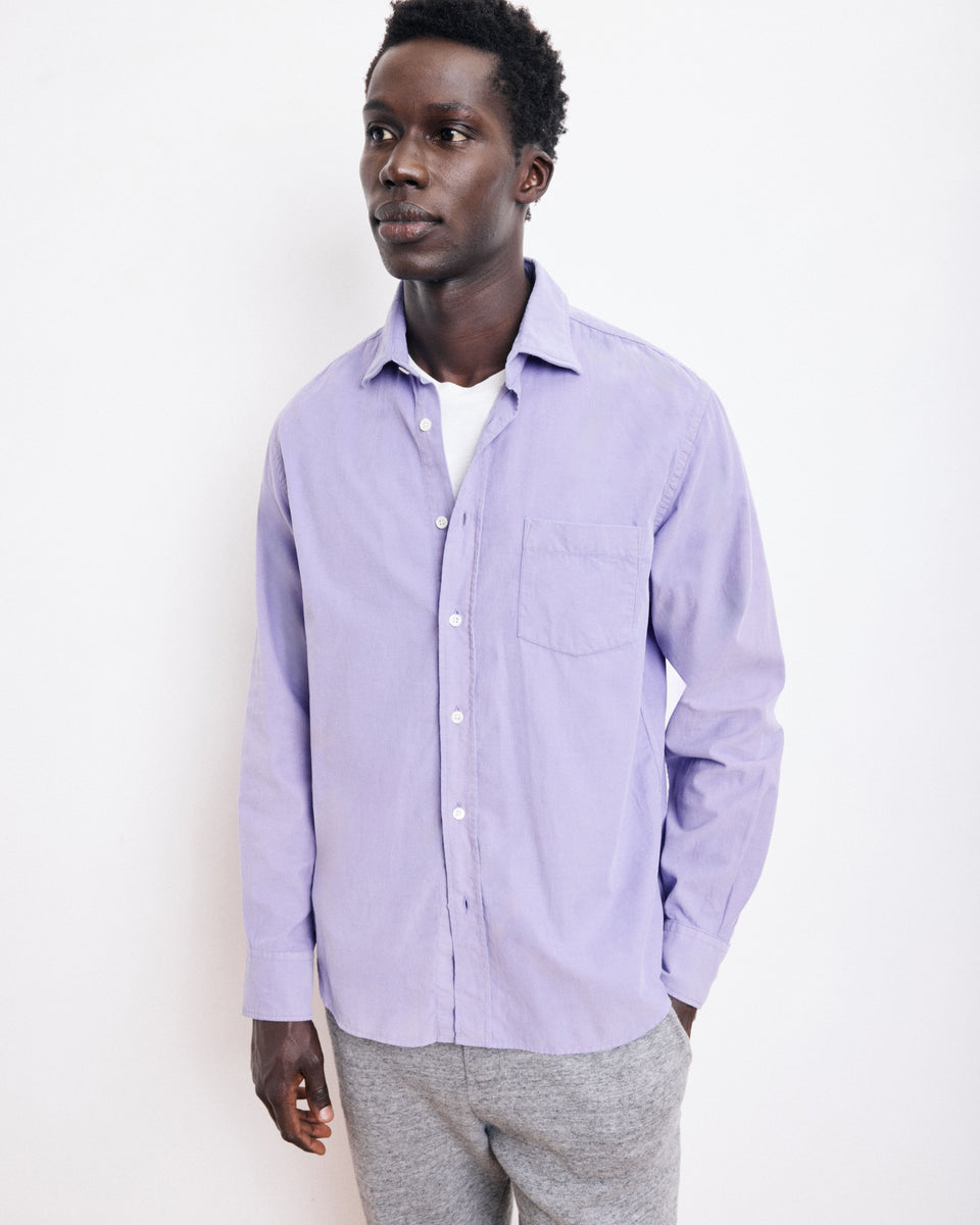 Chemise Homme en Velours Côtelé Améthyste Paul - Image principale