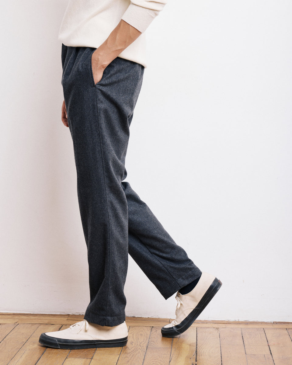 Hose für Herren aus grau gestreiftem Flanell Tanker - Image alternative