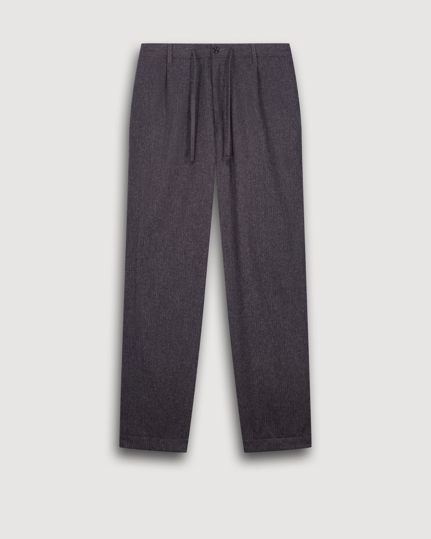 Pantalones Hombre en Franela Cisterna gris a rayas
