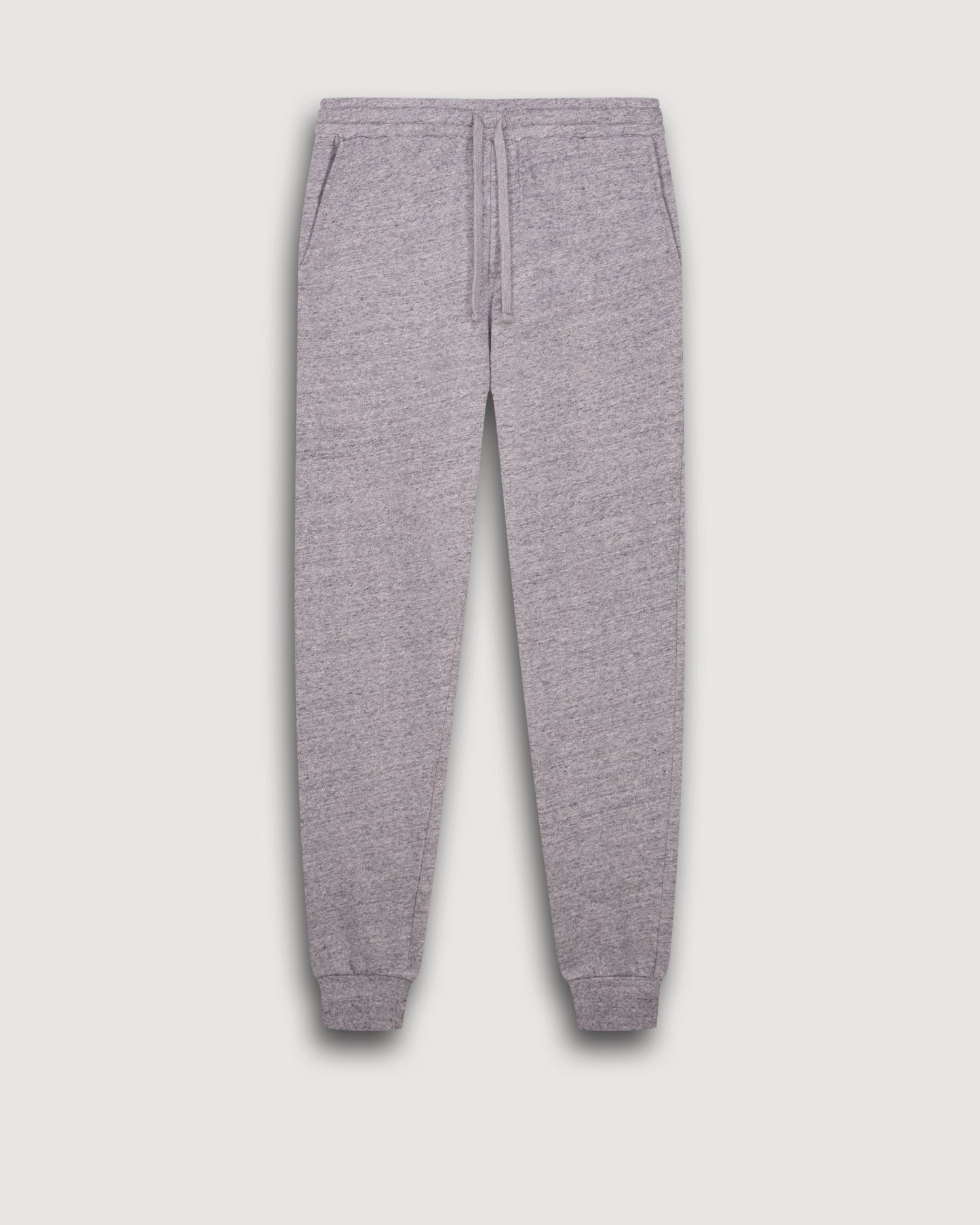 Pantalon Homme en Molleton Gris Chiné Jog