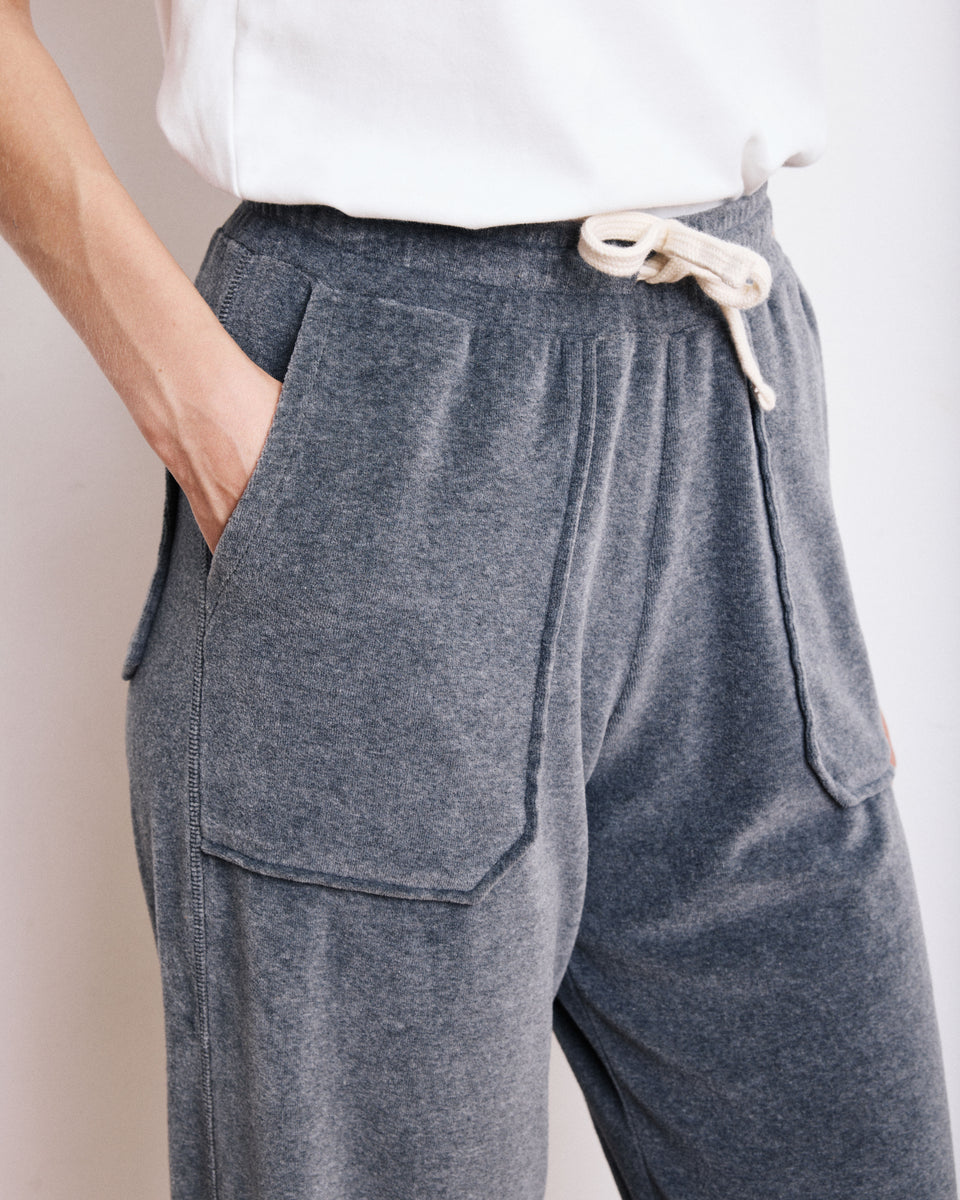 Pantalon Femme en Molleton Gris Anthracite Tino - Image 3