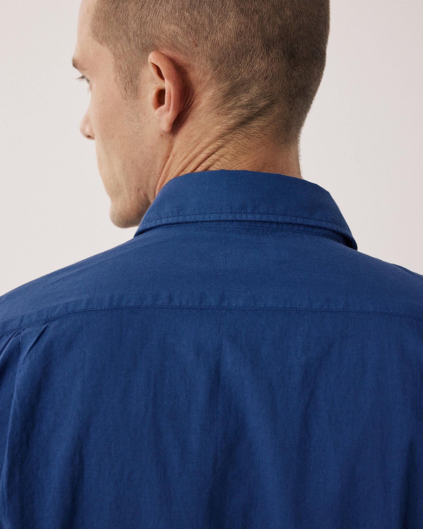 Chemise Homme en Voile de Coton Bleu Indigo Paul