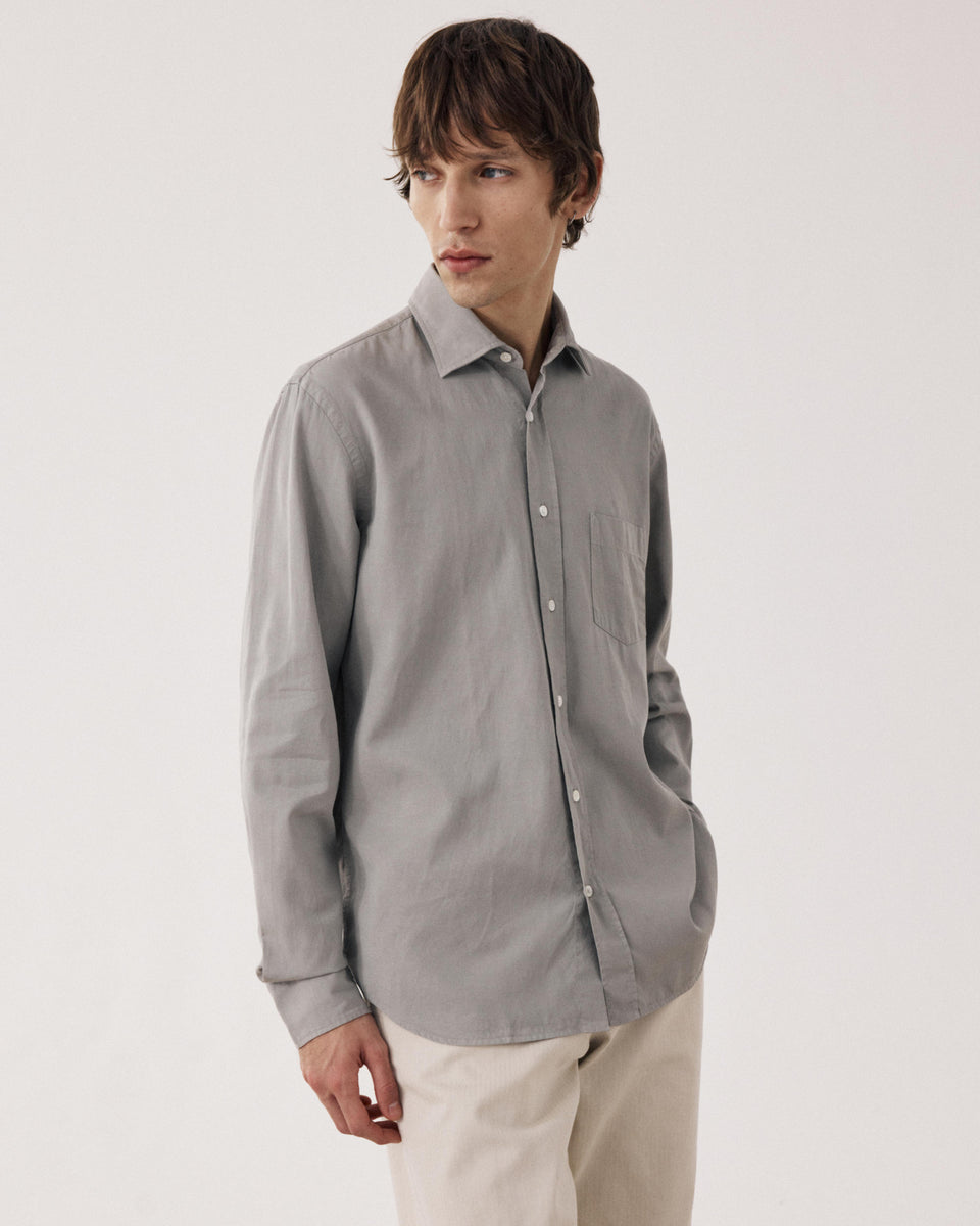 Chemise Homme en Tencel & Coton Vert Sauge Paul - Image principale