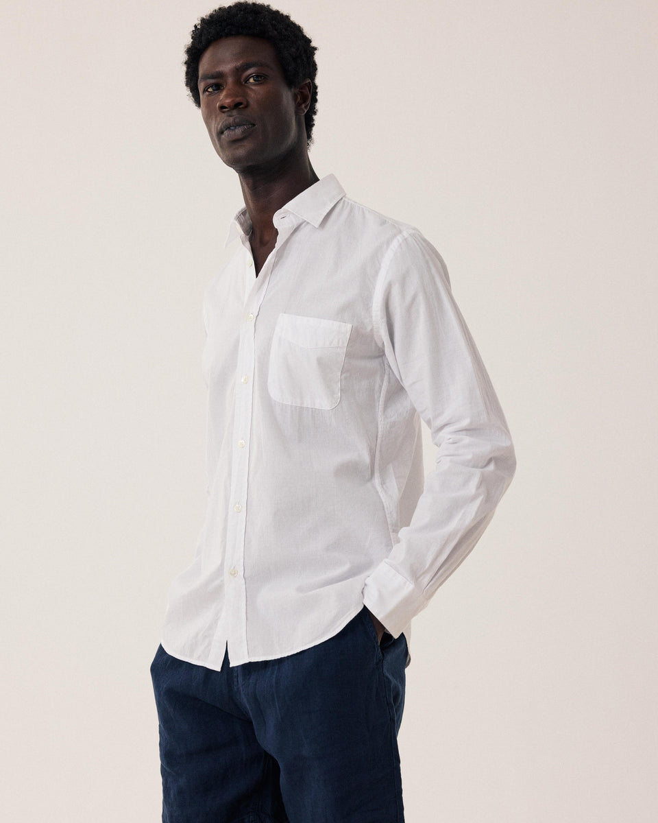 Chemise Homme en Voile de Coton Blanc Storm - Image principale