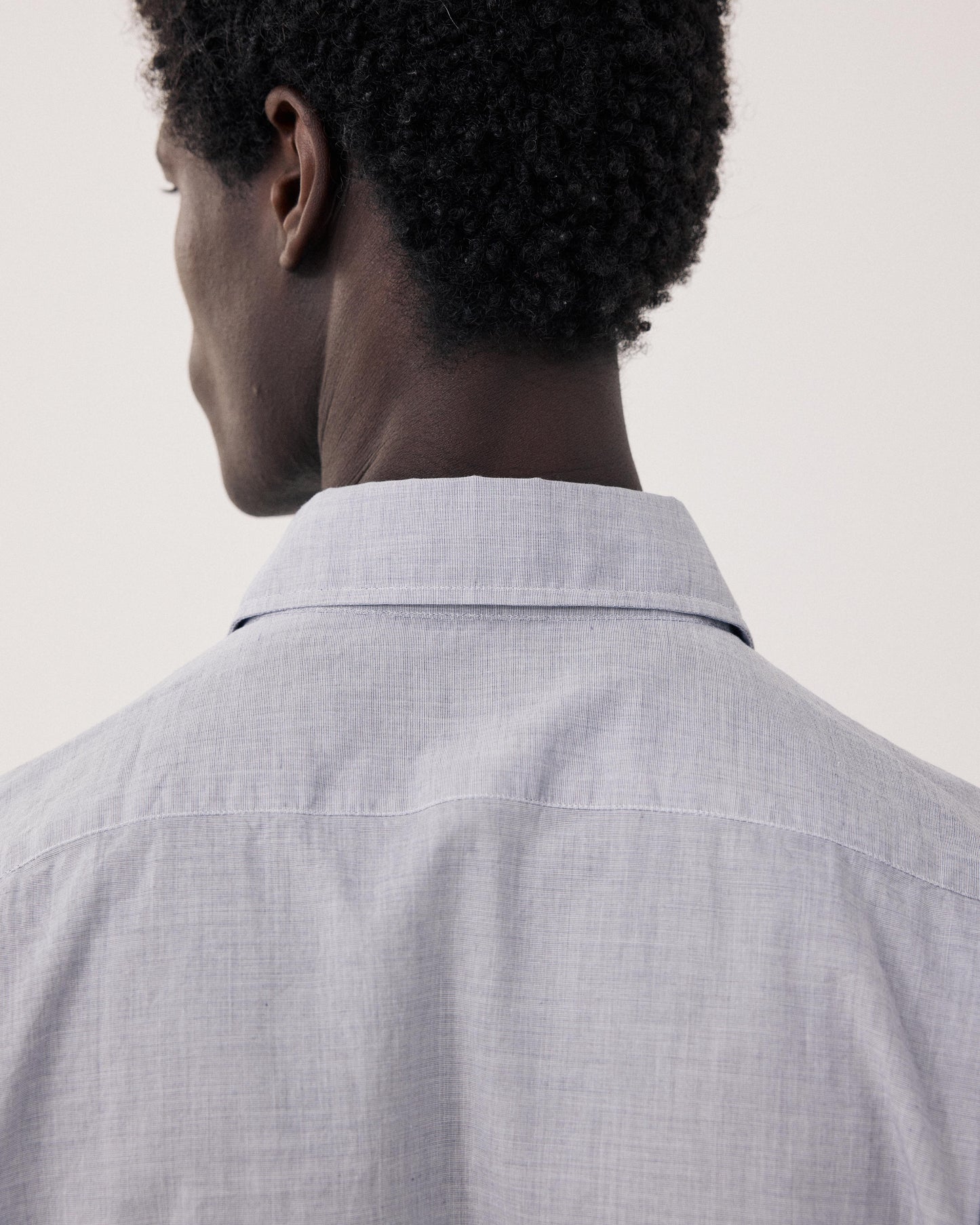 Chemise Homme en Fil-à-fil Bleu Marine Paul