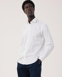 Chemise Homme en Oxford de Coton Blanc Sammy BF12006-01