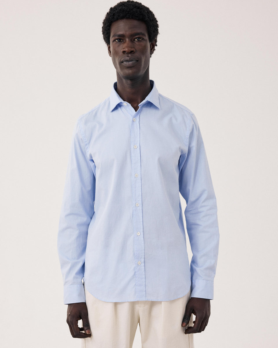 Chemise Homme en Oxford de Coton Bleu Ciel Sammy - Image principale