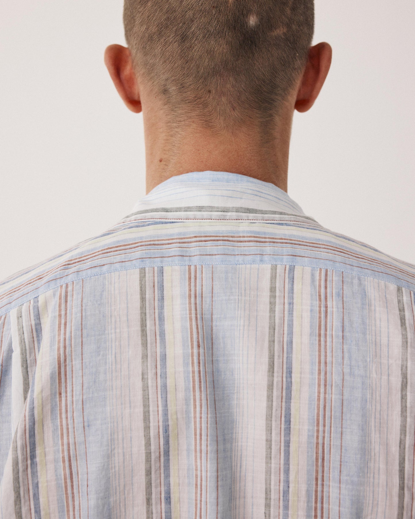 Camisa de hombre de Lino & Algodón azul Palmito BF14020-02