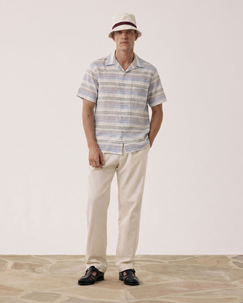 Chemise Homme en Lin & Coton Bleu Palmito - Image 2