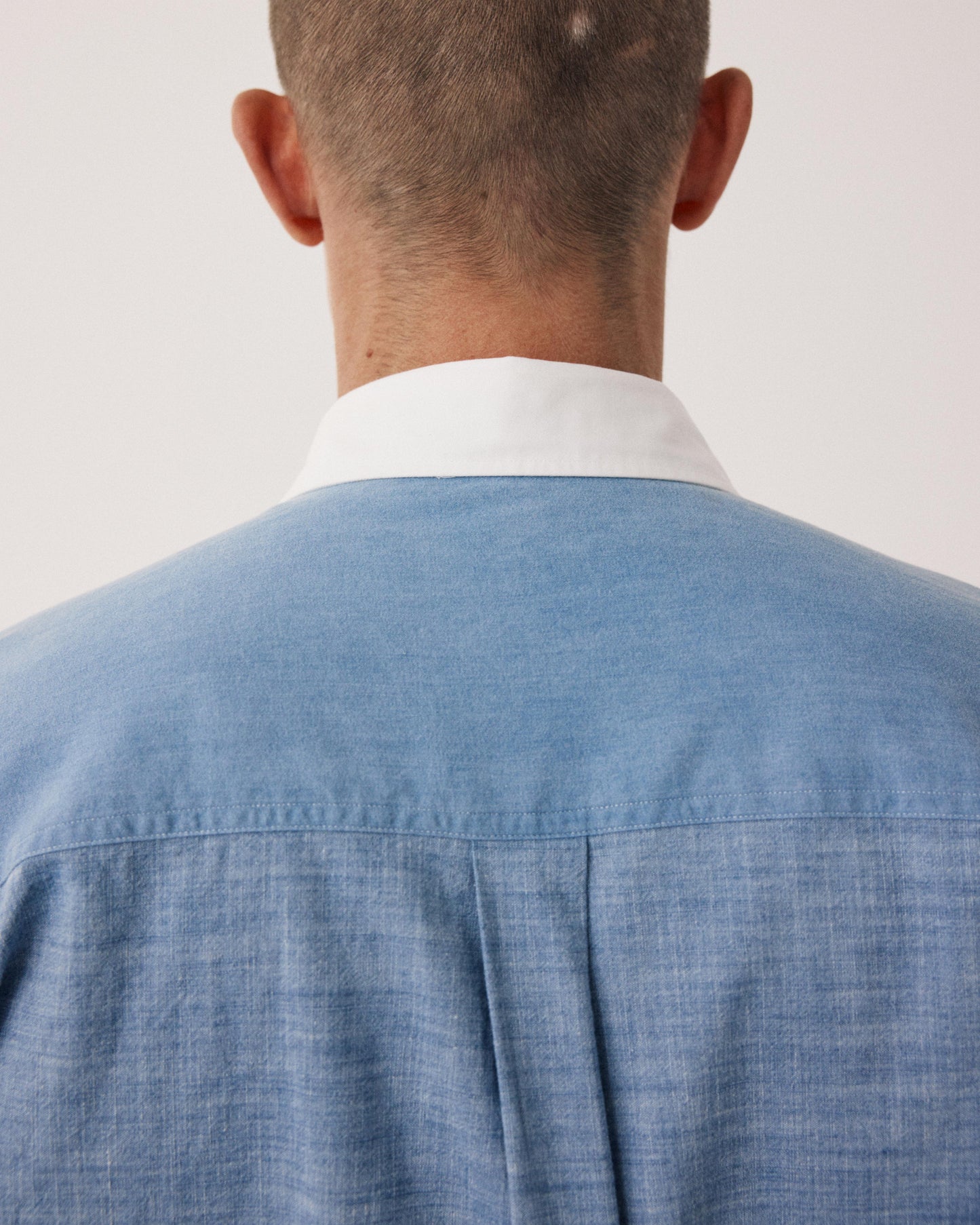 Camisa de hombre de denim Ligero azul índigo Feather BF25024-04