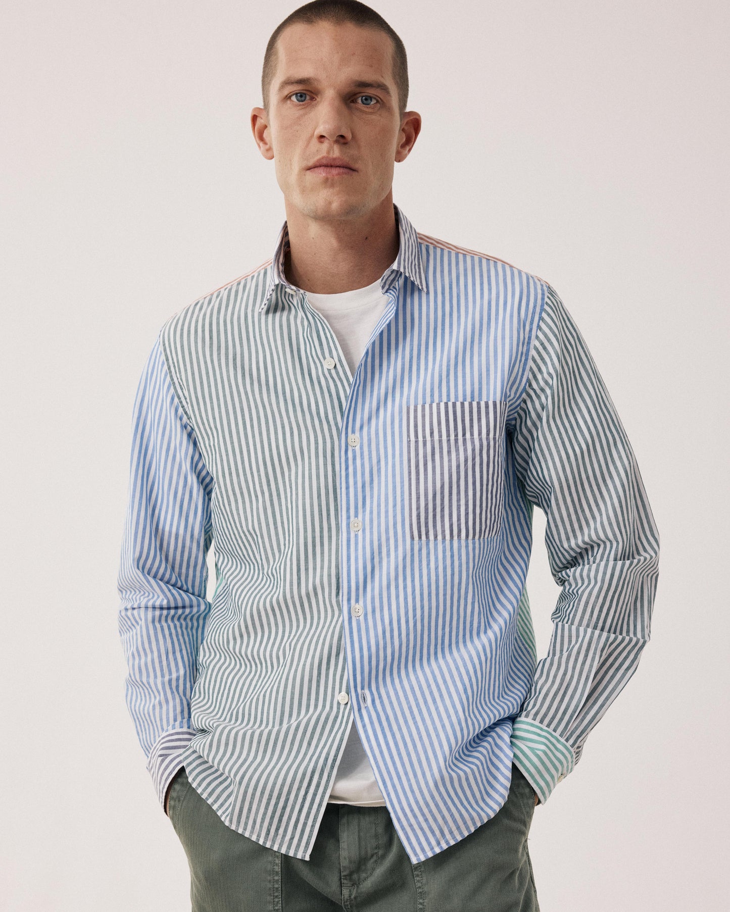 Men's Patchwork Shirt BF27016-08