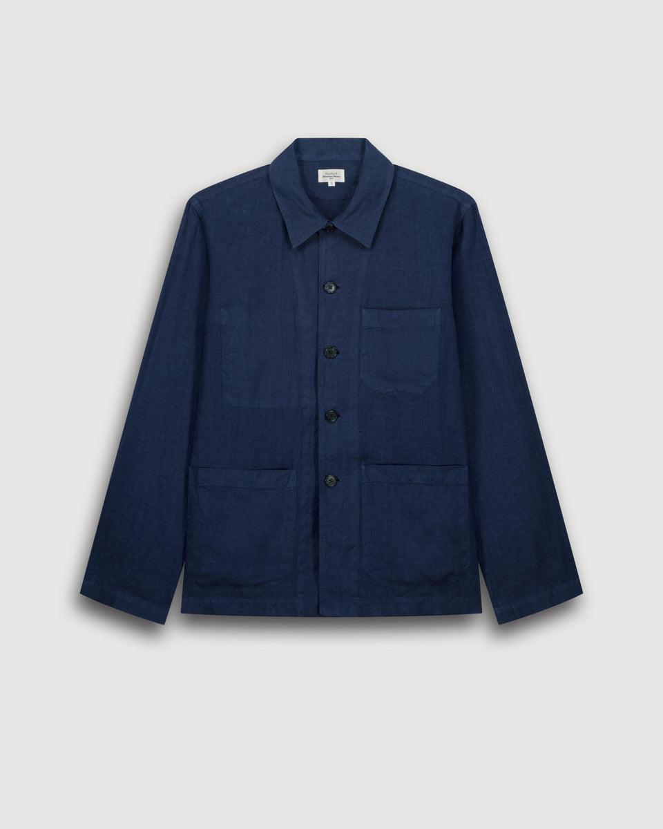 Veste Homme en Lin Bleu Marine Perry - Image 3
