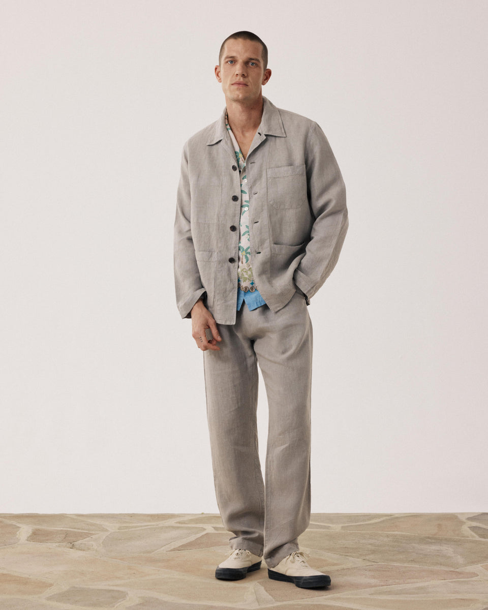 Veste Homme en Lin Vert Sauge Perry - Image alternative