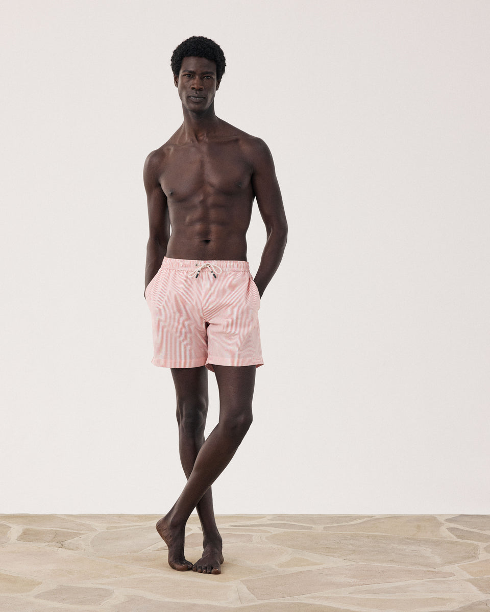 Maillot Homme en Seersucker Corail Swim - Image principale
