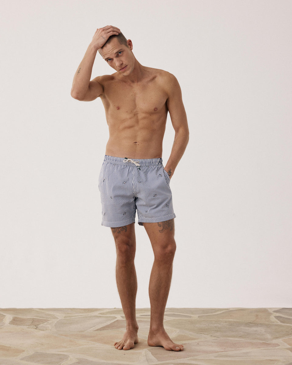 Maillot Homme Rayé Bleu Marine Swim - Image principale