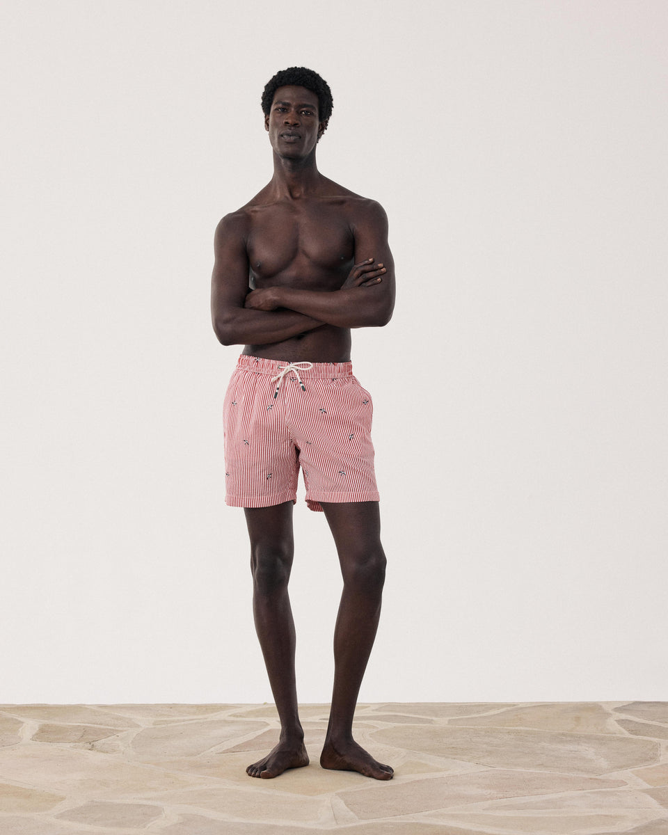 Maillot Homme Rayé Rouge Swim - Image principale