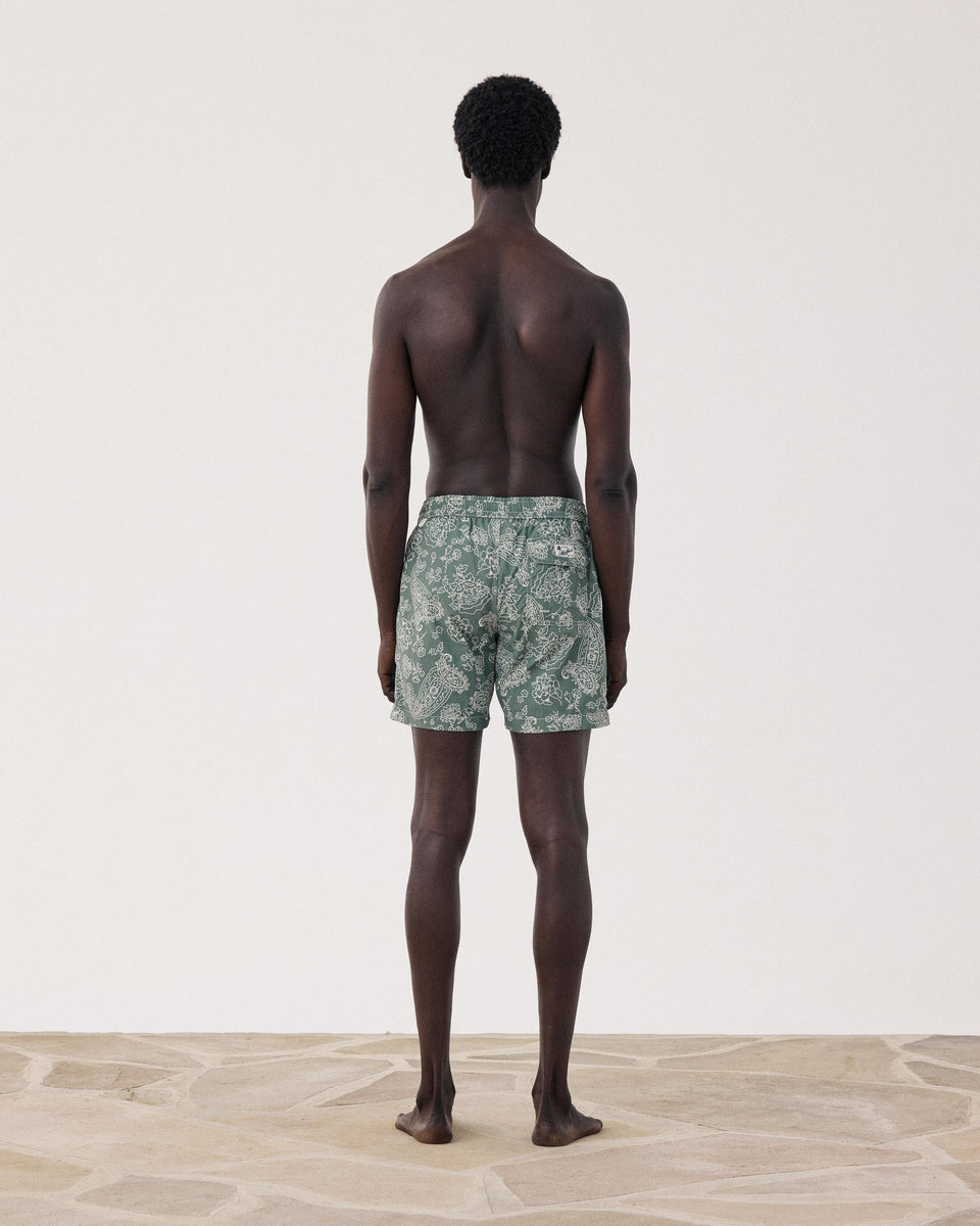 Maillot Homme Imprimé Paisley Vert Swim - Image alternative