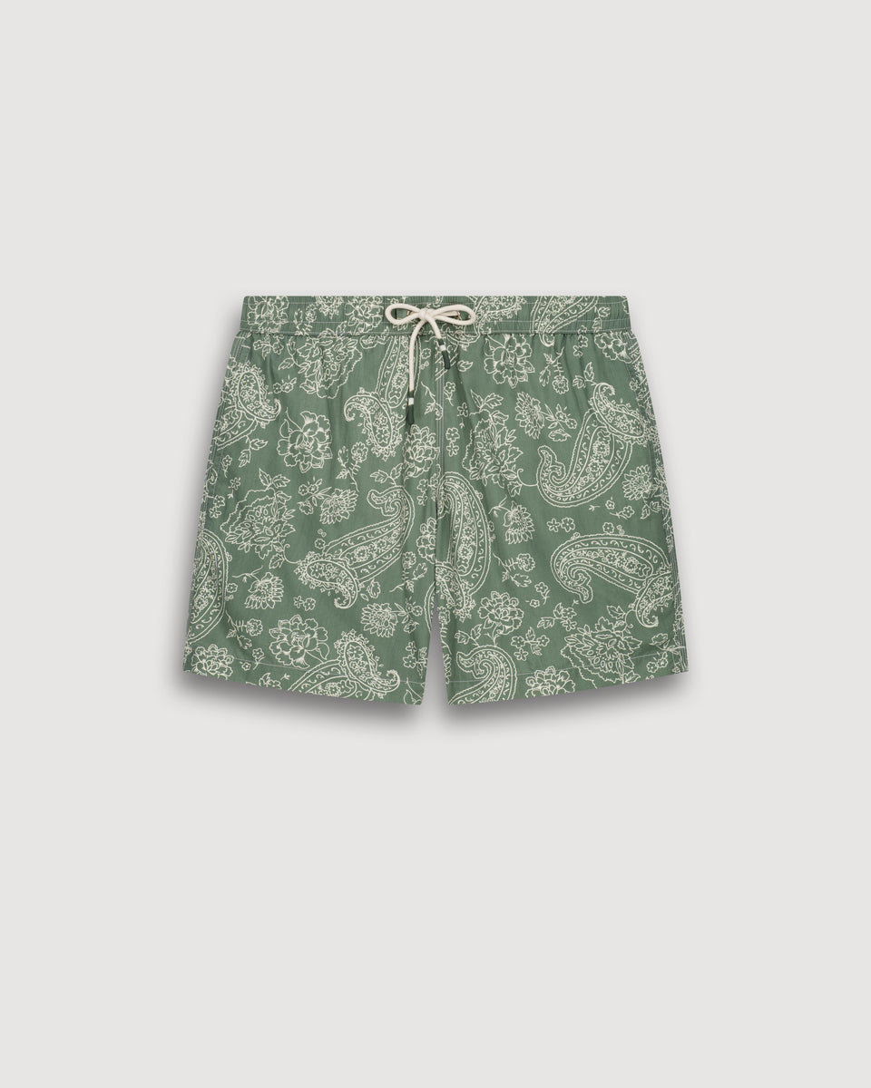 Maillot Homme Imprimé Paisley Vert Swim - Image 3