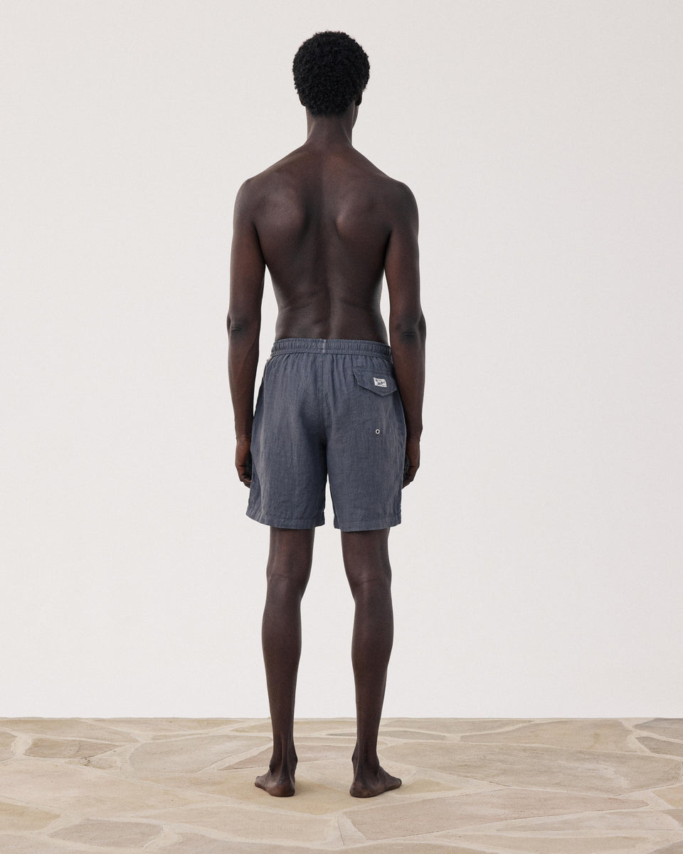 Short Homme en Lin Carbone Long Swim - Image alternative