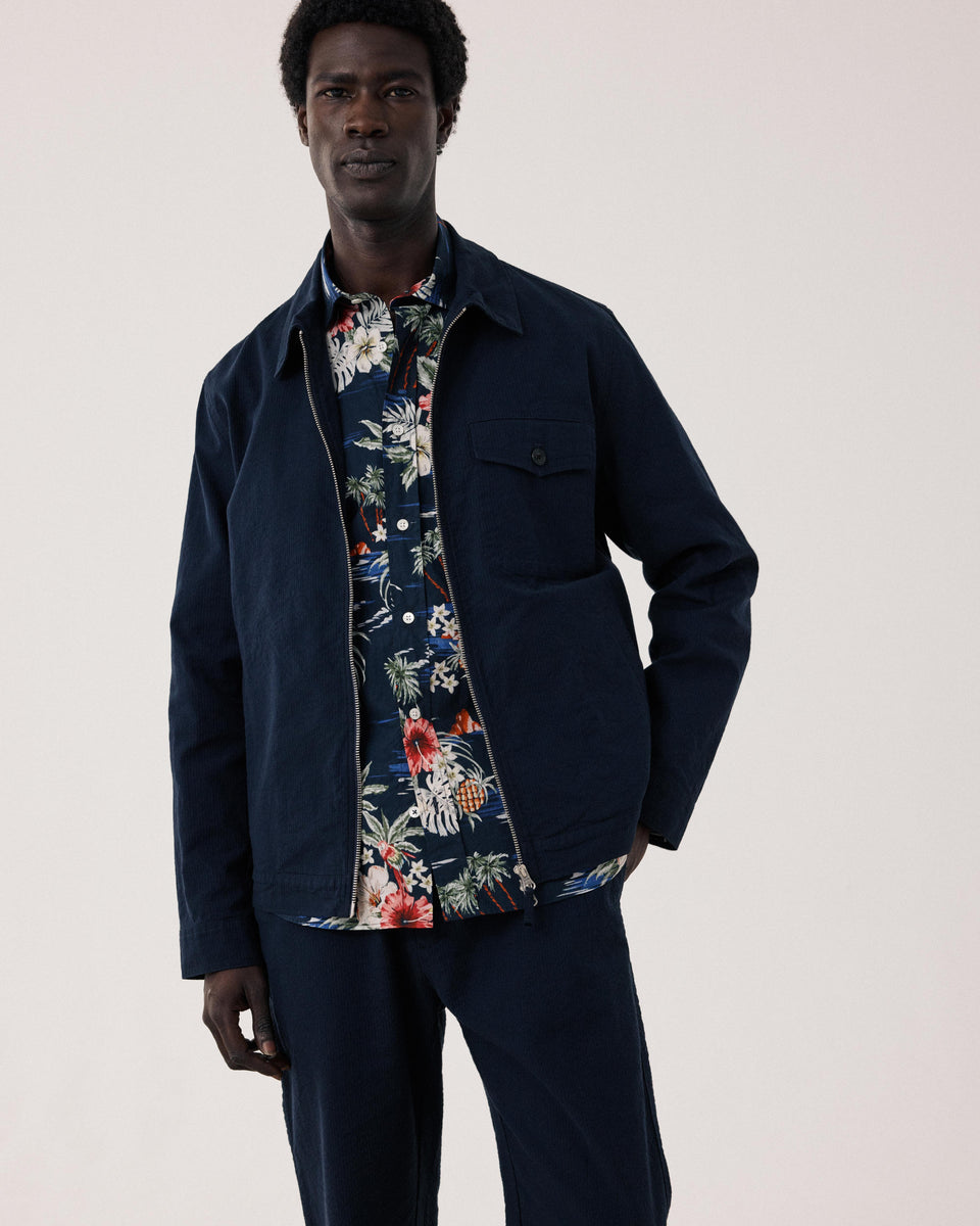 Blouson Homme en Seersucker 'Canete' Marine Danny - Image principale