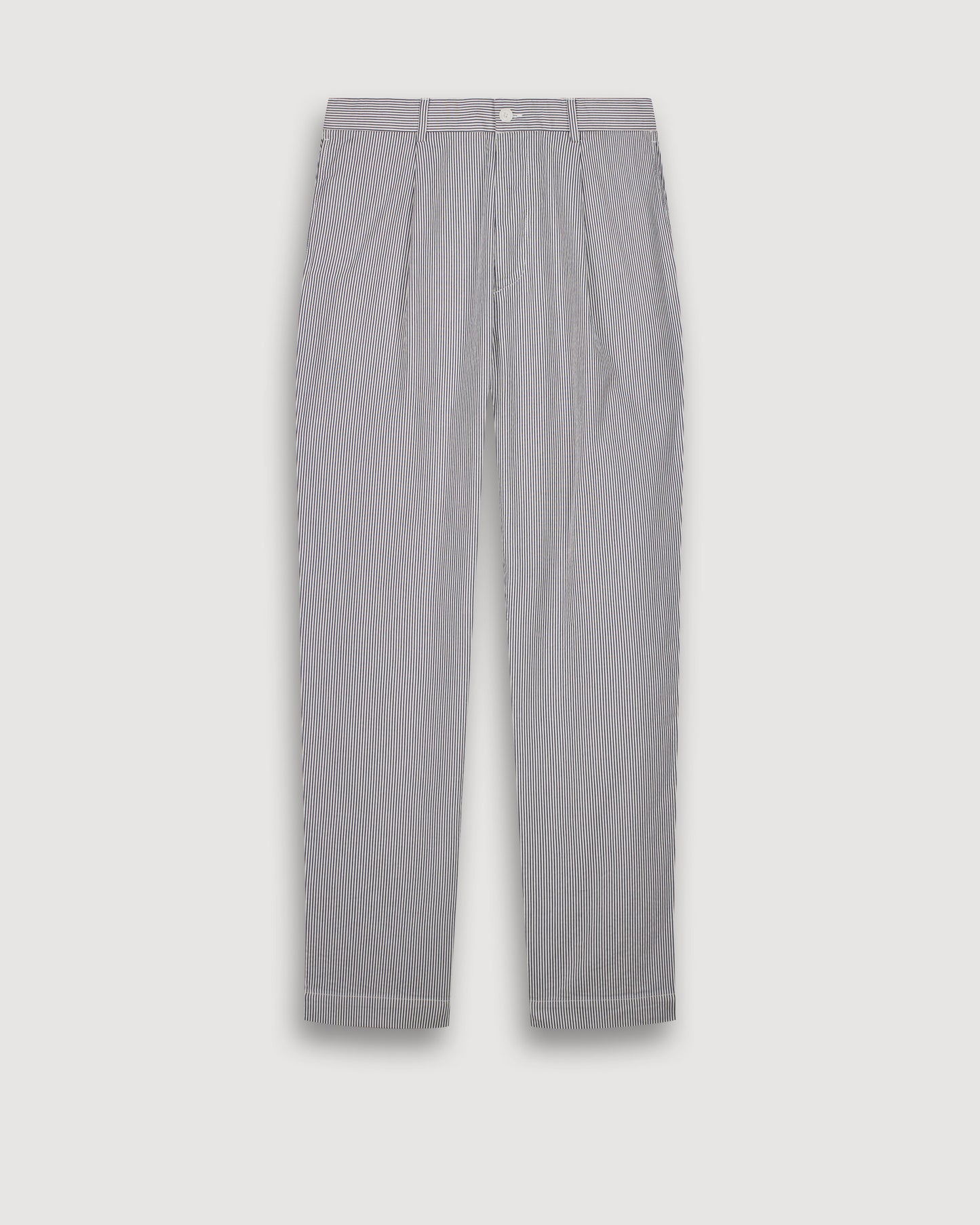 Pantalones de hombre de algodón seersucker azul marino y crudo Task BF55113-02