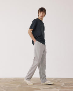 Pantalon Homme en Seersucker 'Canete' rayé Marine & Ecru Task