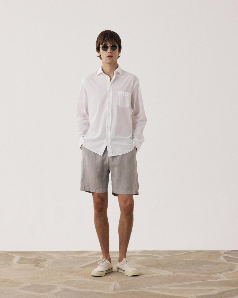 Short Homme en Lin Vert Sauge Joggy - Image principale