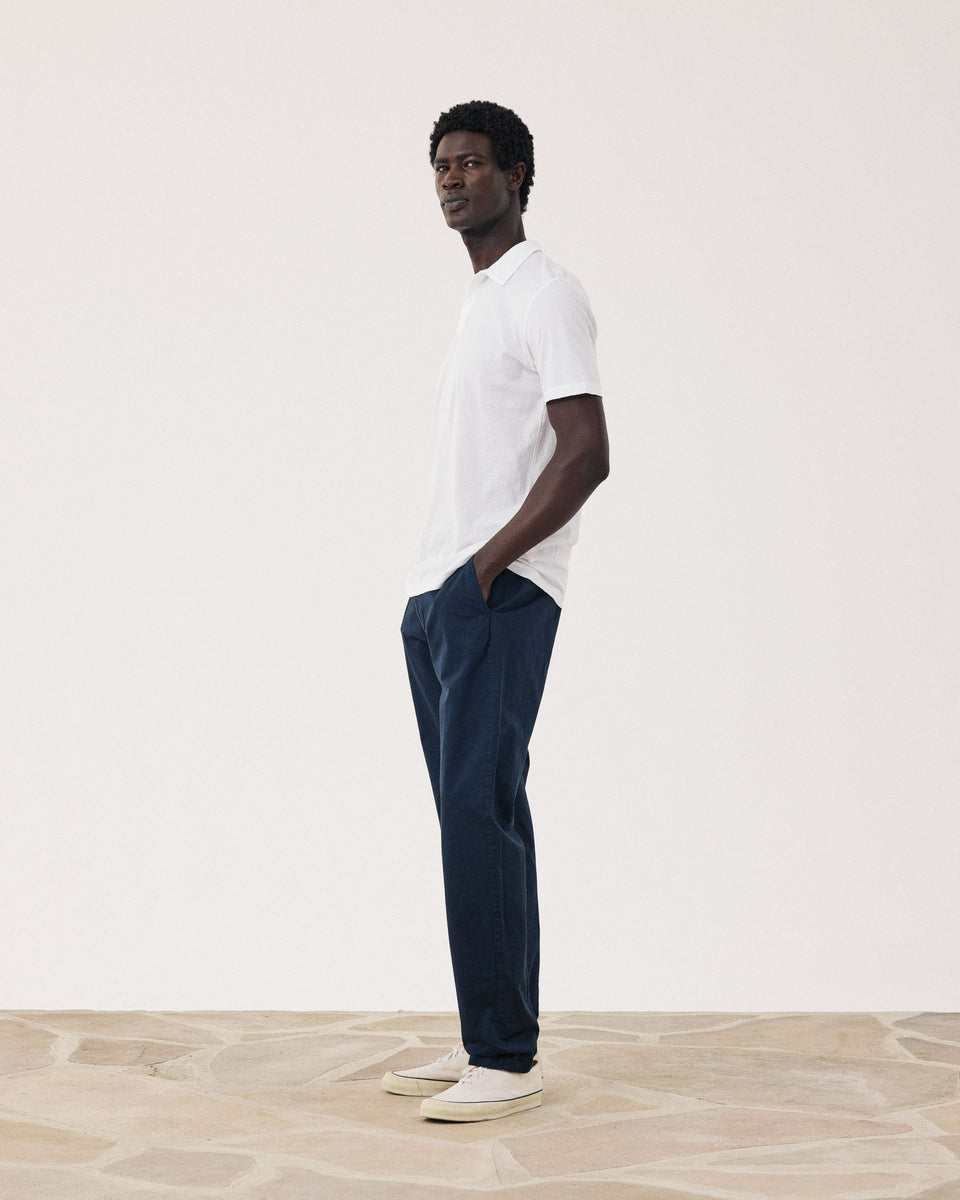 Polo Homme en Jersey de Coton Léger Blanc Light Polo - Image alternative