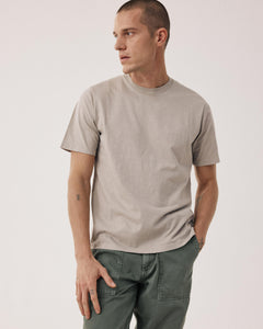 T-shirt Homme en Coton Slub Sable Crew BF68303-10
