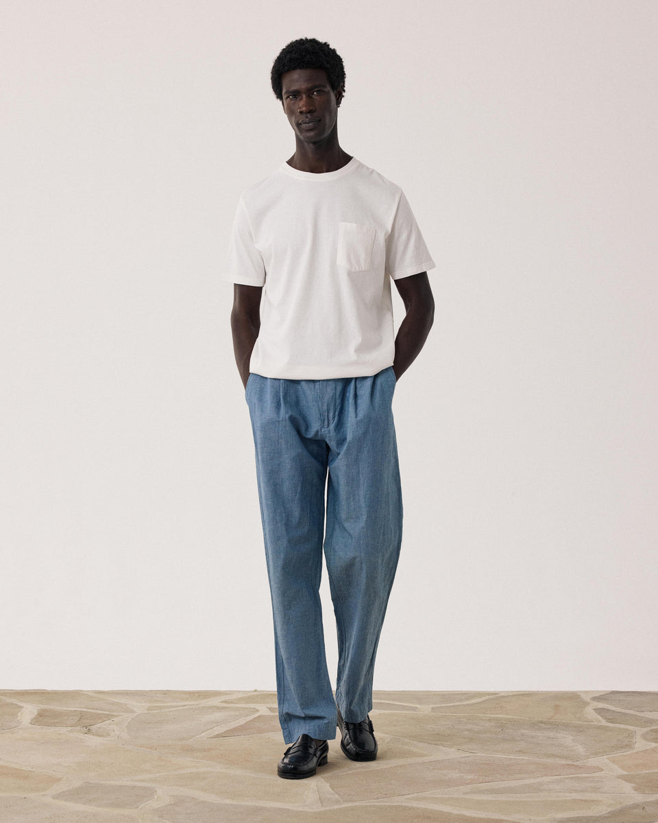 T-shirt Homme en Jersey Ecru - Image alternative