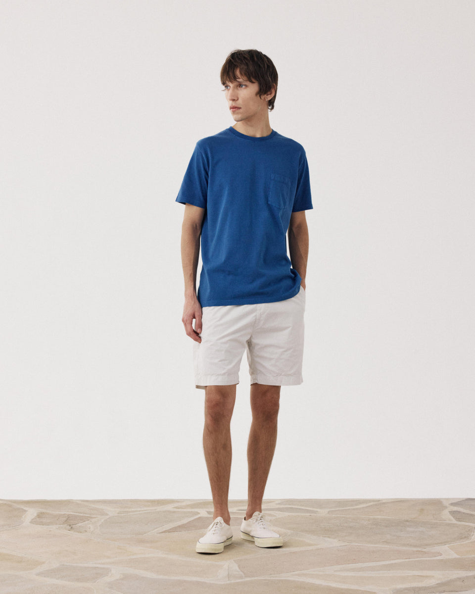 T-shirt Homme en Jersey Bleu Denim - Image alternative