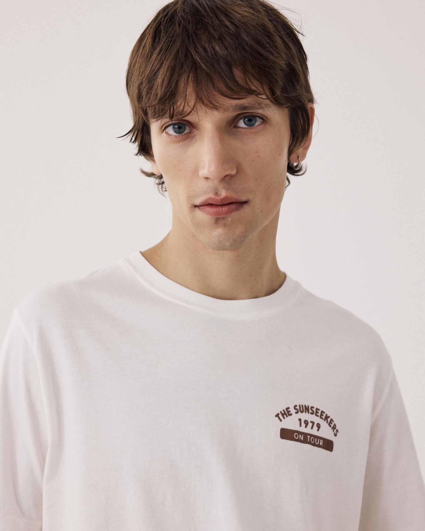 T-shirt Homme en Jersey Ecru Sunseekers BF73304-01