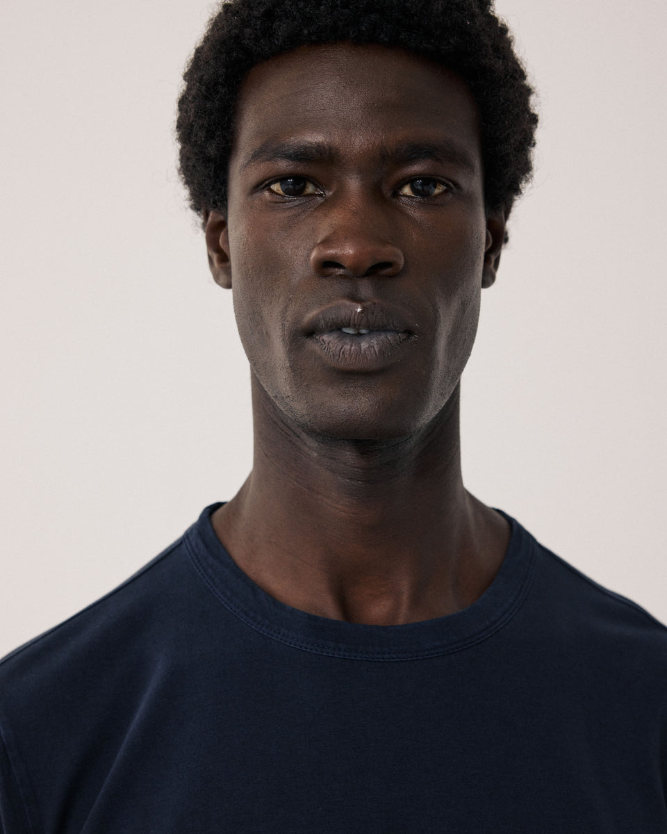 T-shirt Homme en Jersey de Lyocell & Coton Bleu Nuit - Image alternative