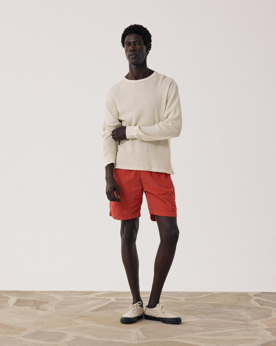 T-shirt Homme en jersey de coton Gaufré Vanille - Image alternative