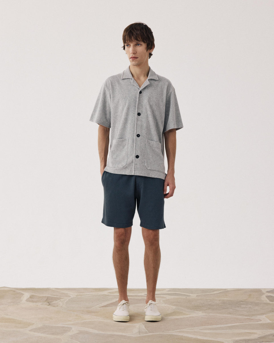 Chemise Homme en Eponge Gris Chiné Bouclette - Image alternative