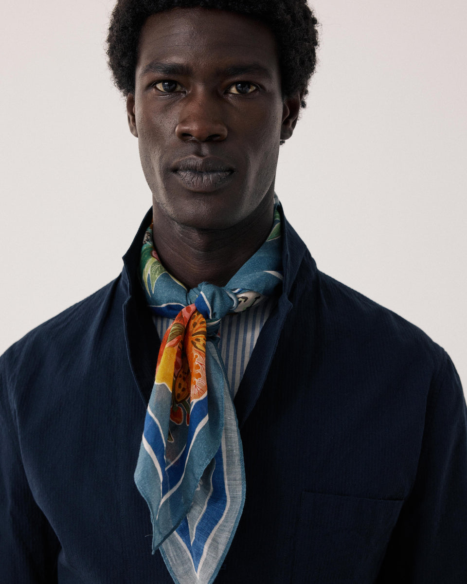 Echarpe Homme en Coton Bleu Denim Bandana Costa Rica - Image alternative