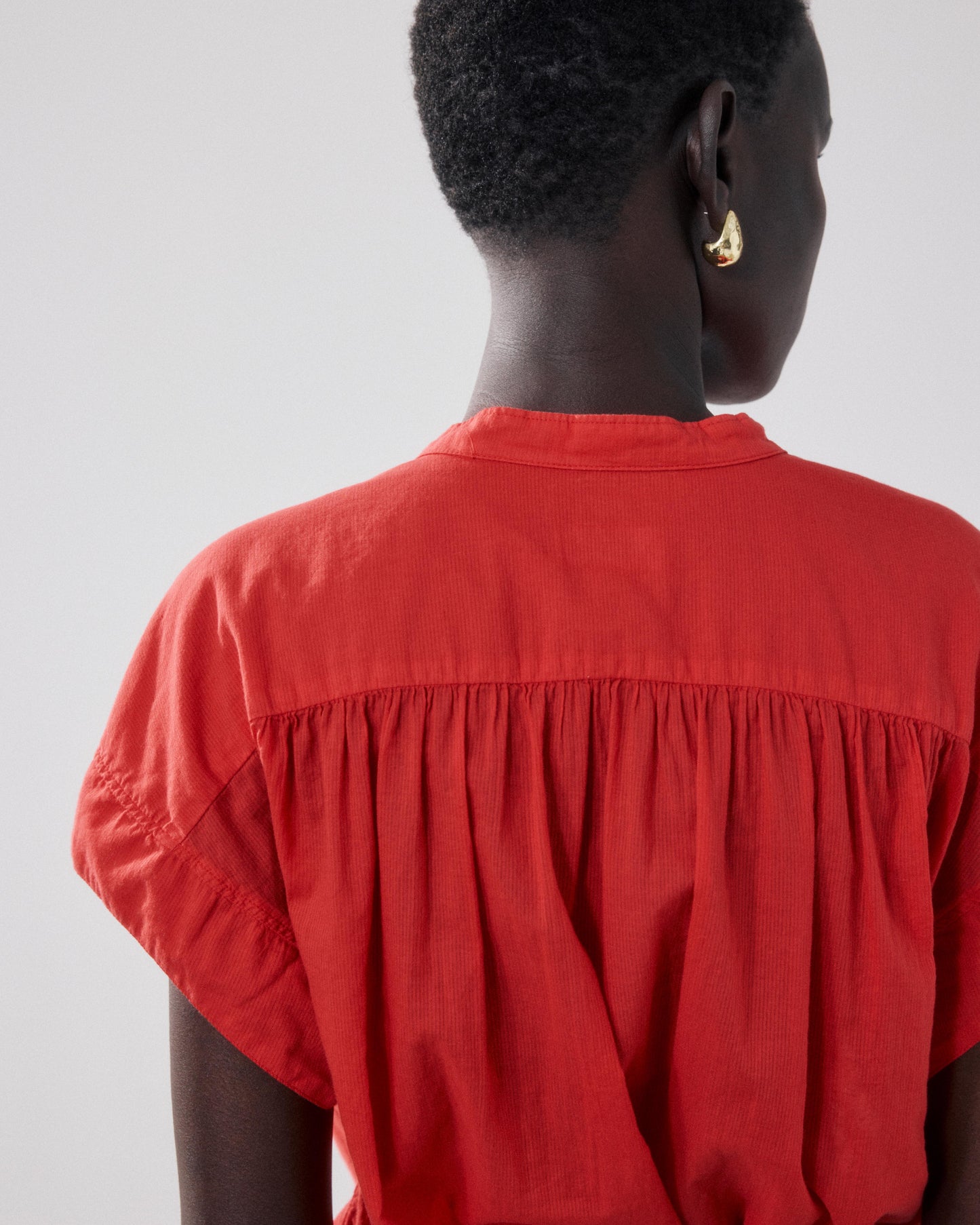 Chemise Femme en Coton Rouge Casta