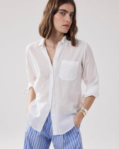 Chemise Femme en Coton Blanc Cover