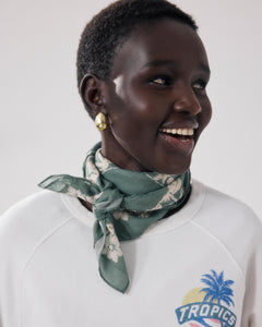 Bandana Femme en Coton Vert Jade Surfer