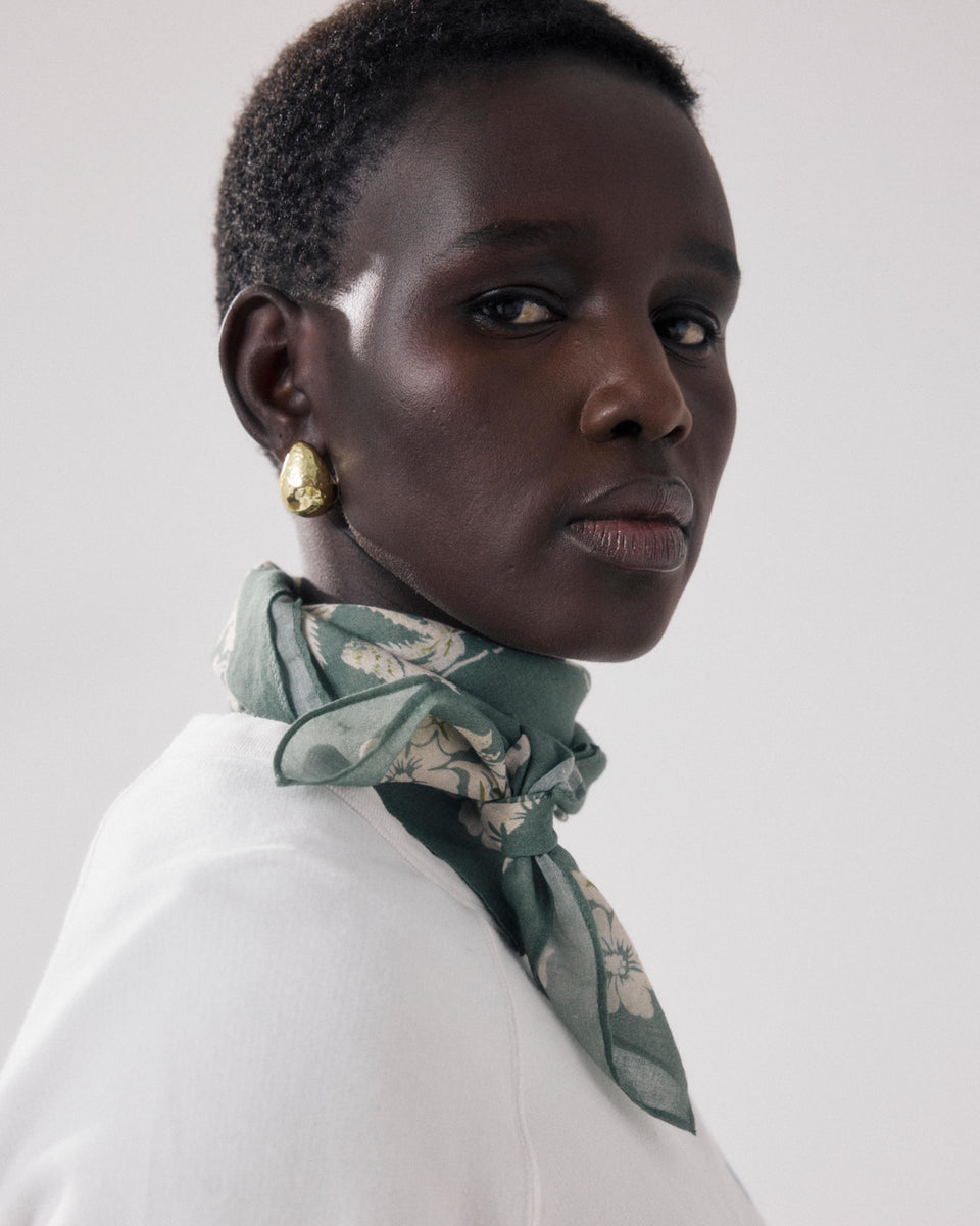 Bandana Femme en Coton Vert Jade Surfer - Image alternative