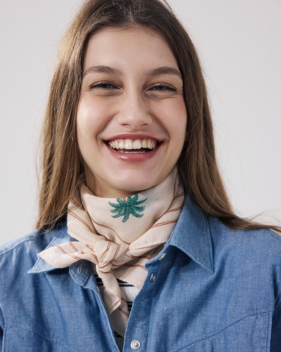Bandana Femme en Coton Beige Sunseekers - Image alternative