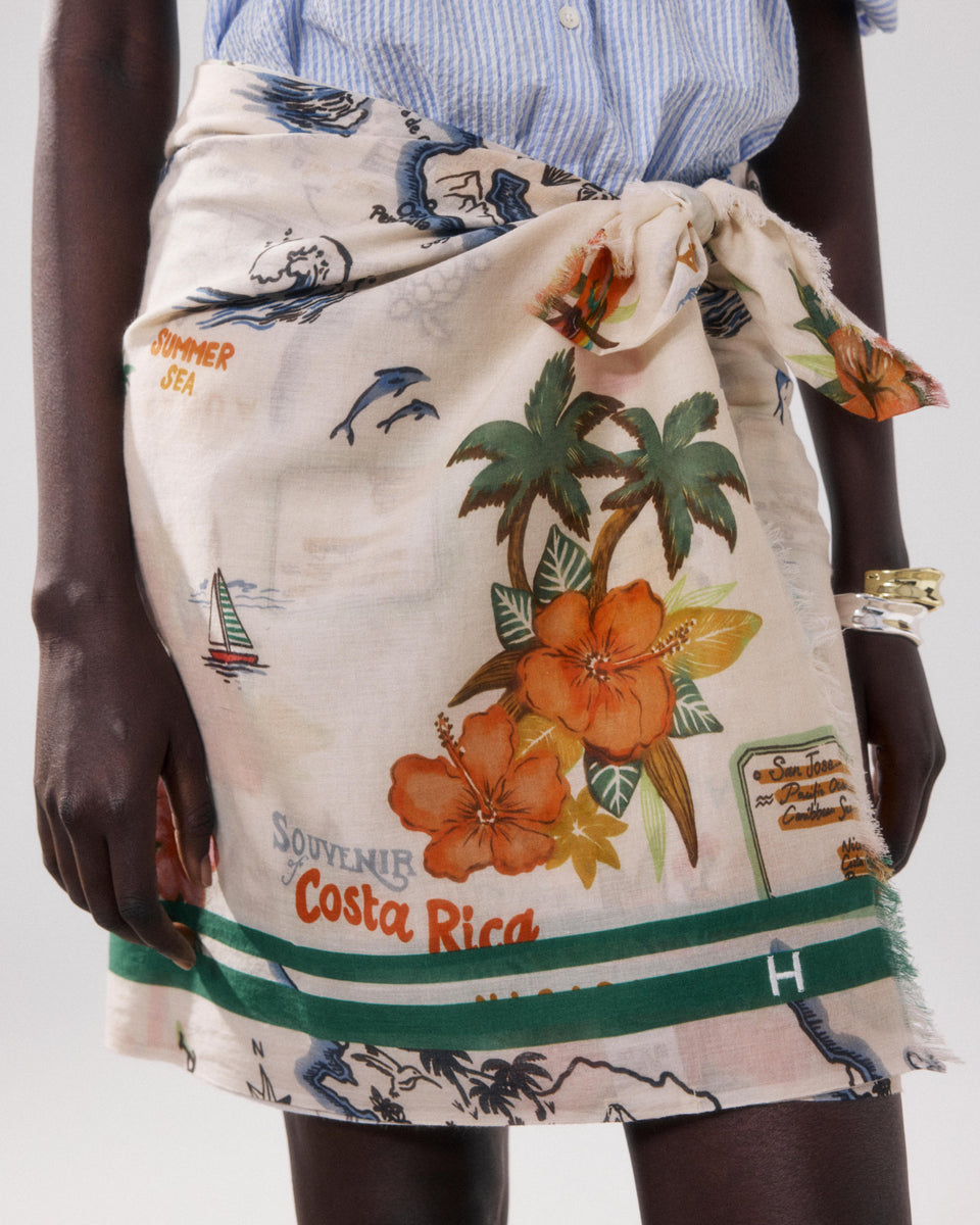 Sarong Femme en Coton Multicouleur Costa Rica - Image alternative