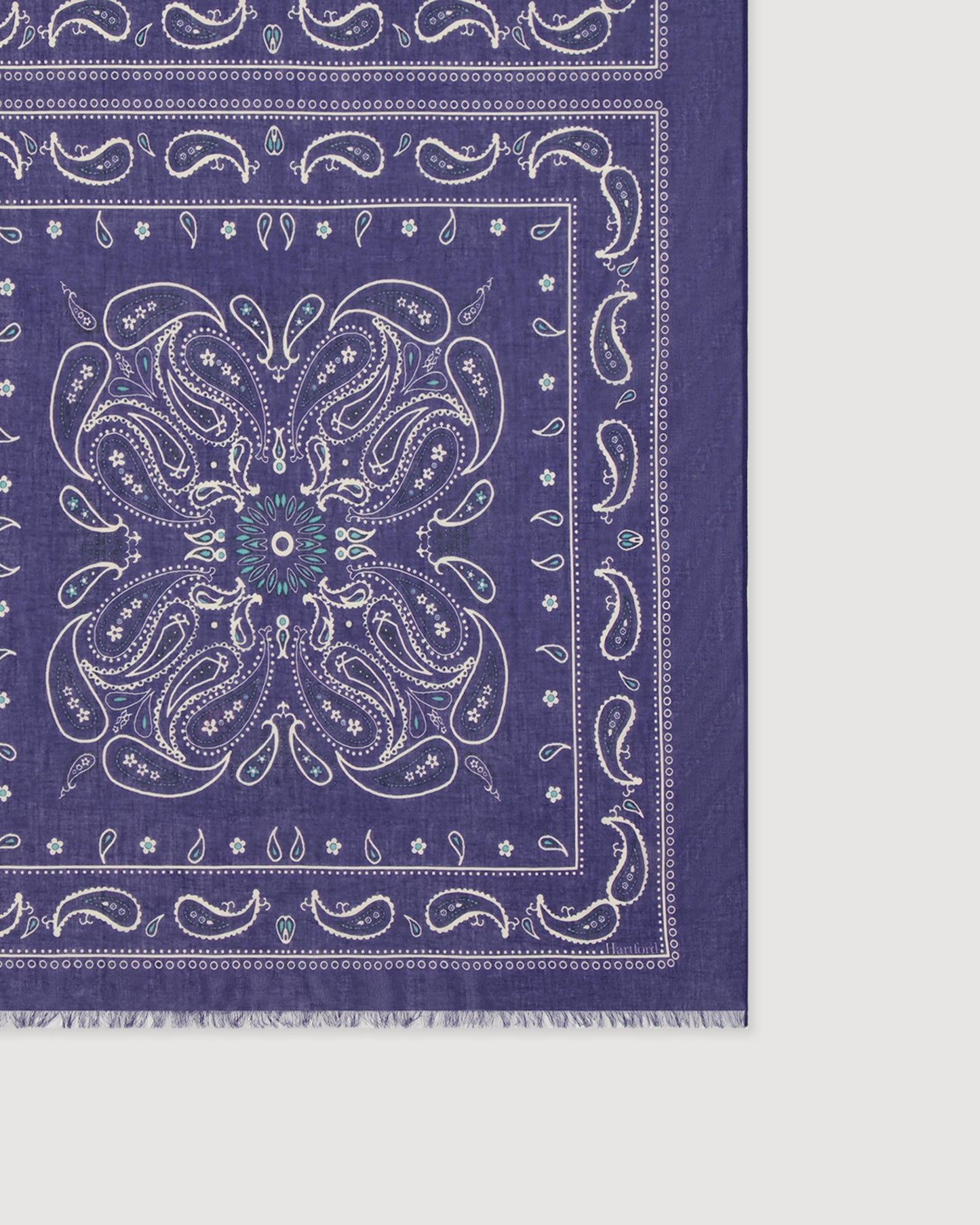 Bandana voor dames van indigo blauw katoen