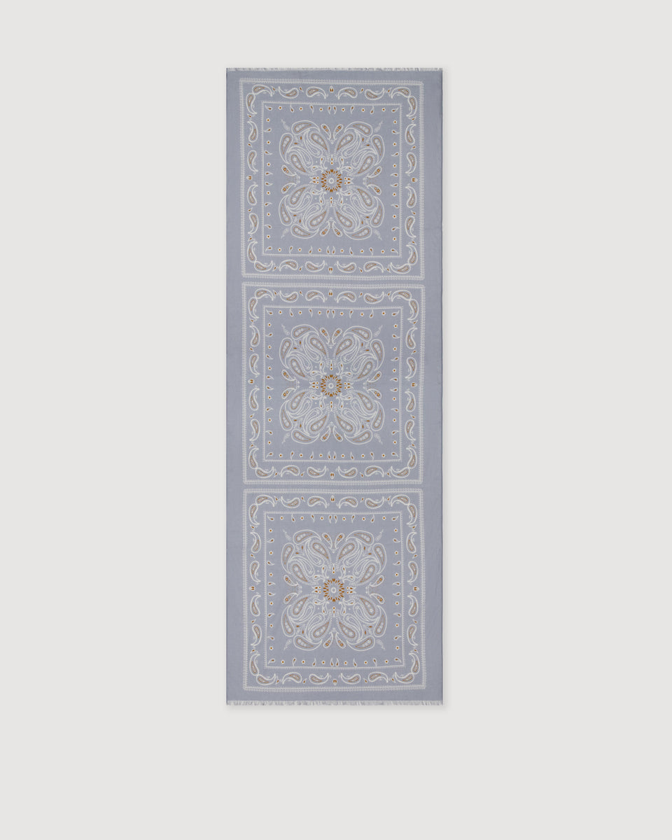 Bandana Femme en Coton Bleu Clair - Image 3