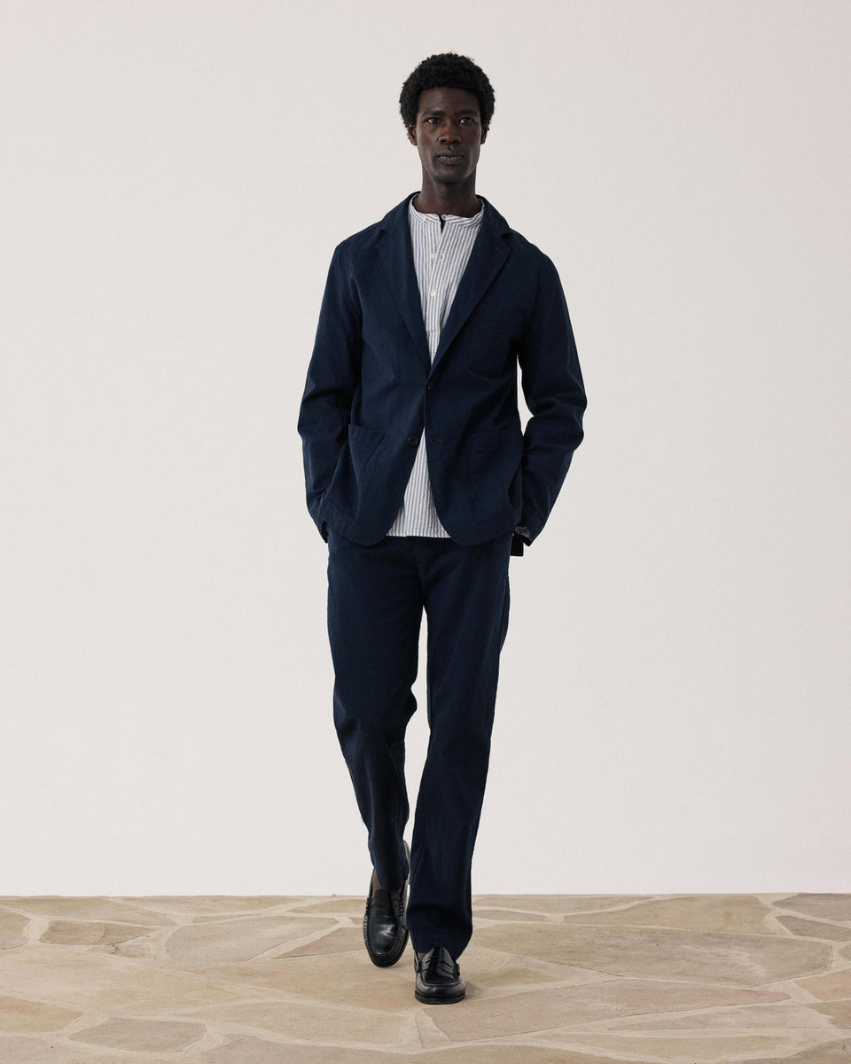 Veste Homme en Seersucker 'Canete' Marine Julian - Image alternative